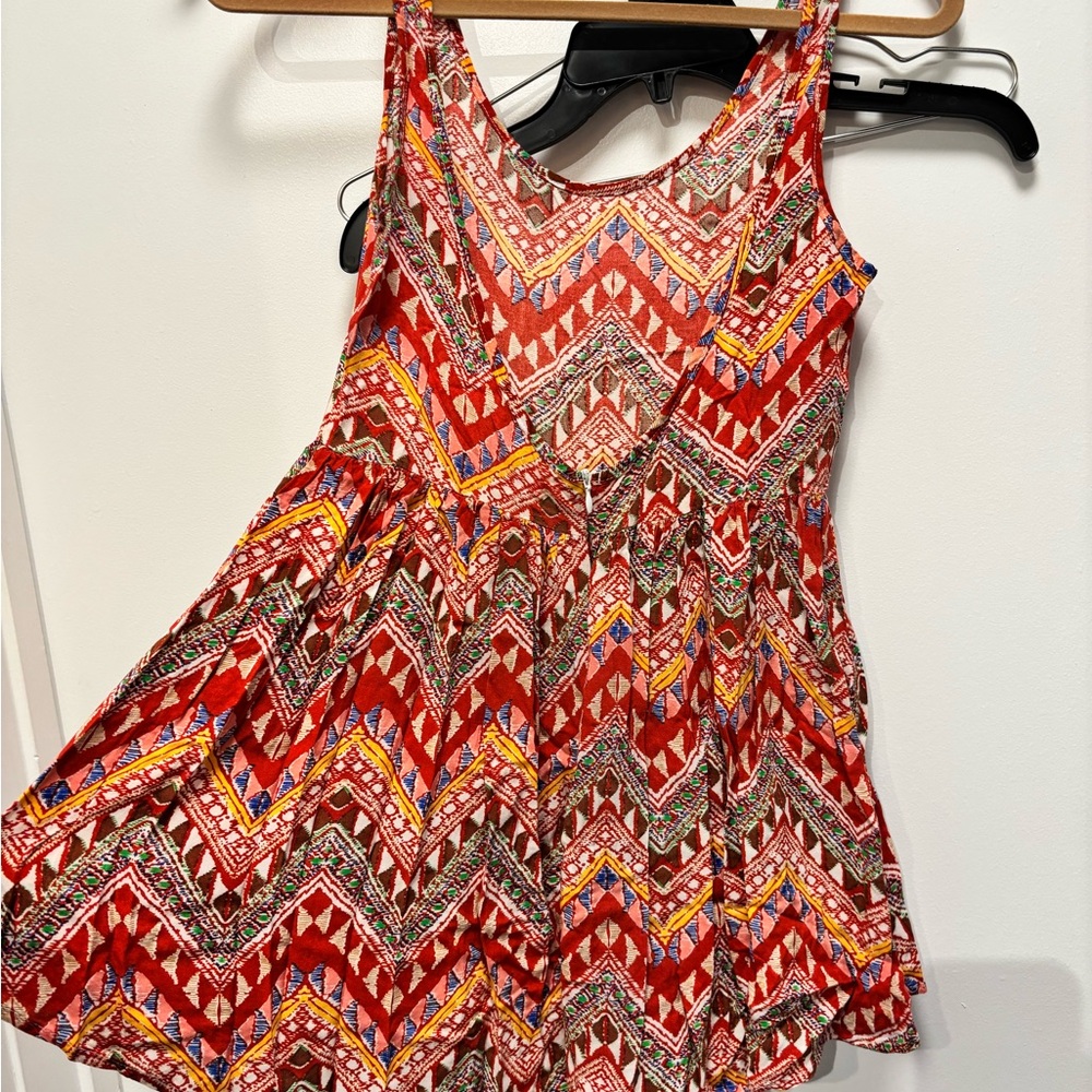 Anthropologie Red Patterned Dress - Picture 4 of 5